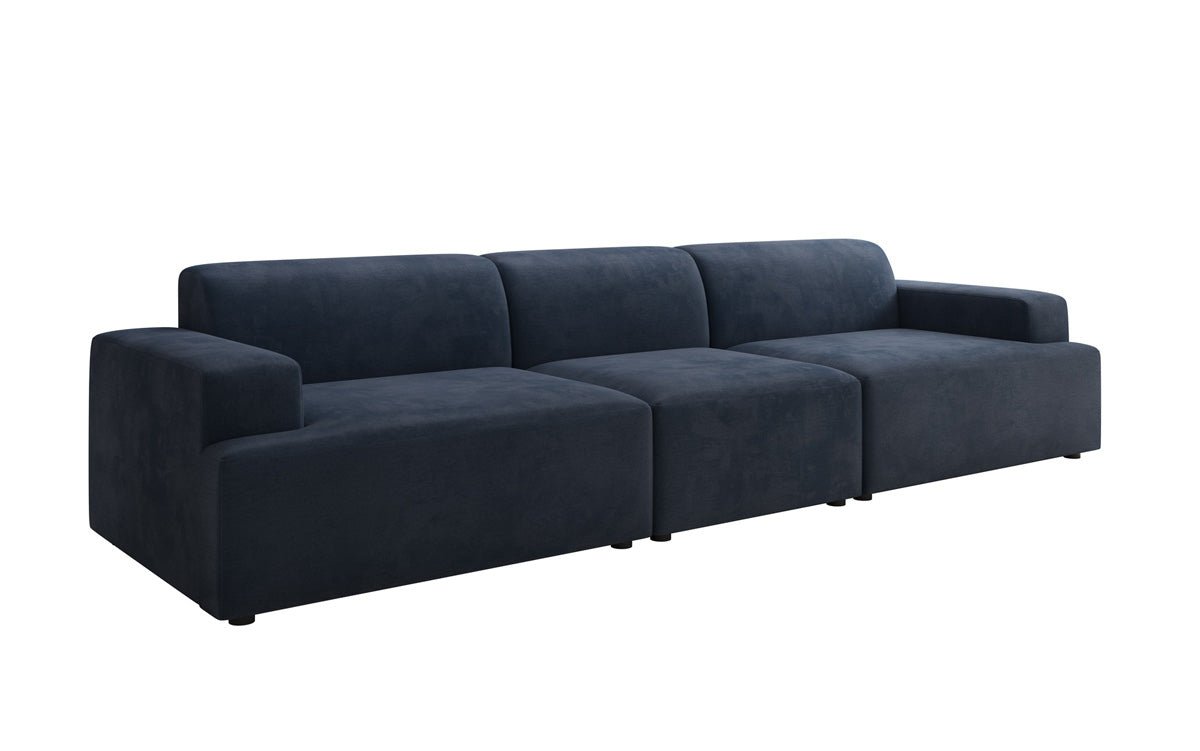 Designer Sofa Monza 3 Sëtz XXL a Samt