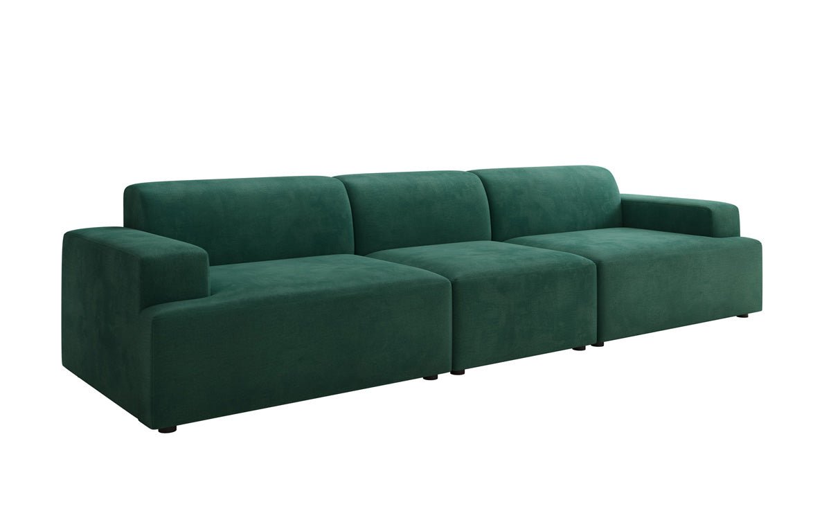 Designer Sofa Monza 3 Sëtz XXL a Samt
