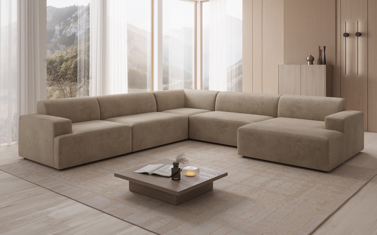 Designer Sofa Monza Wunnlandschaft U XXL a Samt