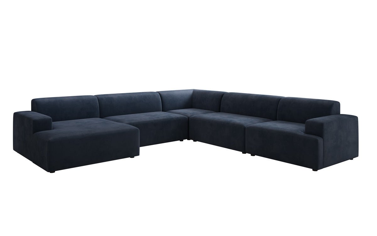 Designer Sofa Monza Wunnlandschaft U XXL a Samt