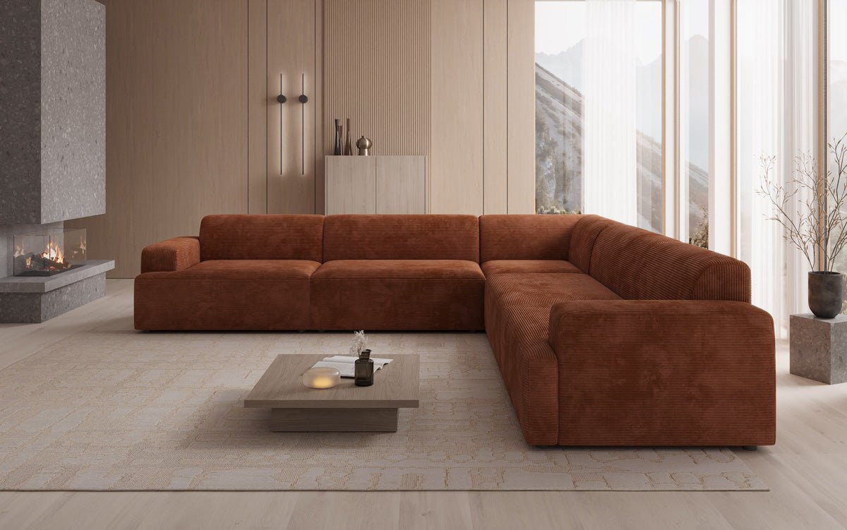Designer Sofa Monza Wunnlandschaft L XXL am Cord