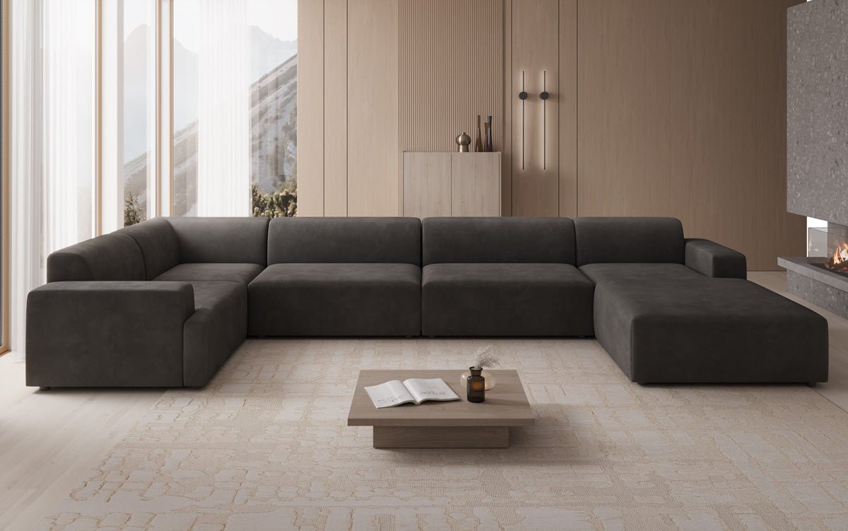 Designer Sofa Monza U XXL a Samt