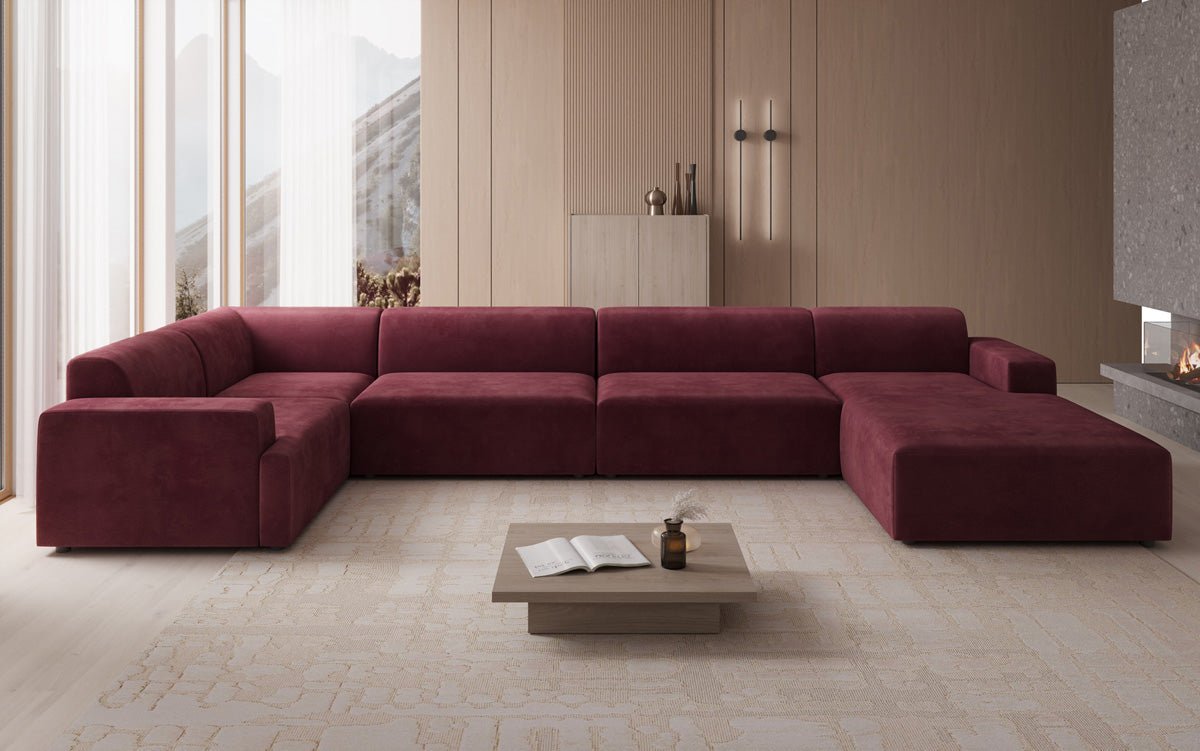 Designer Sofa Monza U XXL a Samt
