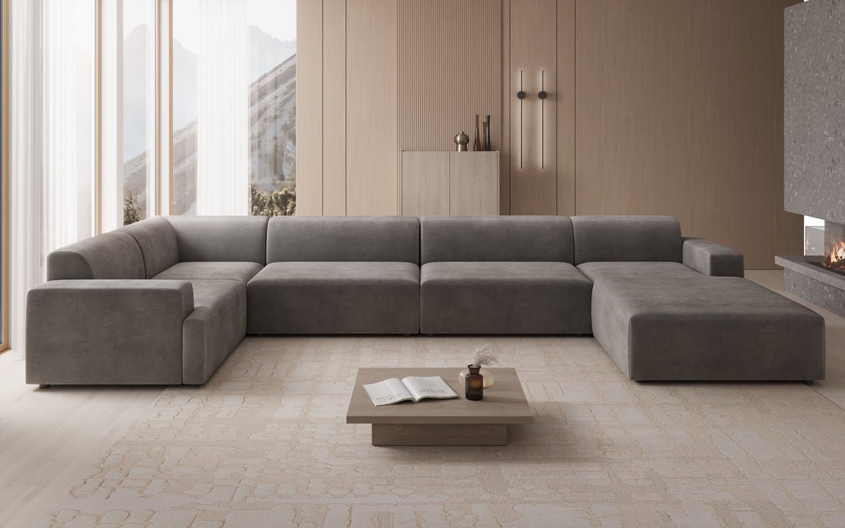 Designer Sofa Monza U XXL a Samt