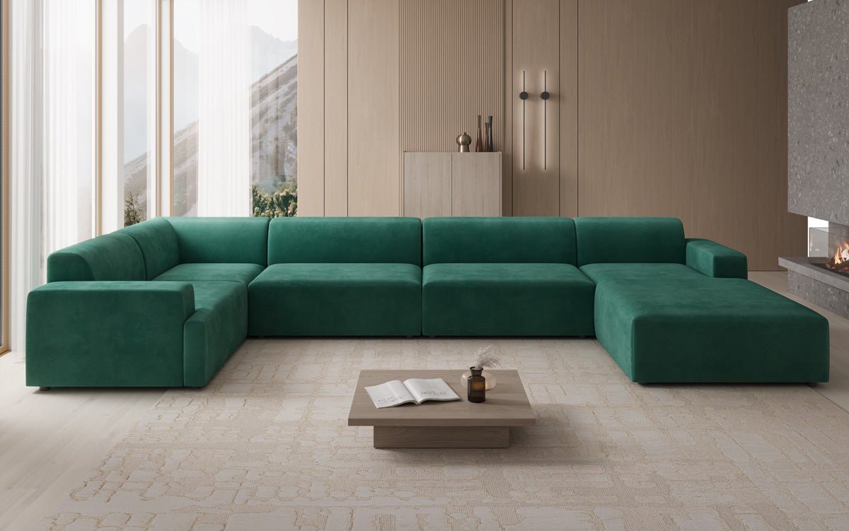 Designer Sofa Monza U XXL a Samt