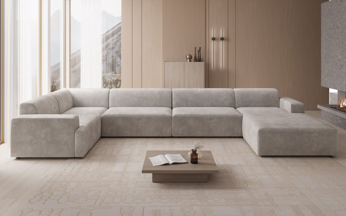 Designer Sofa Monza U XXL a Samt