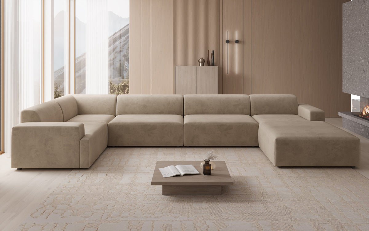 Designer Sofa Monza U XXL a Samt