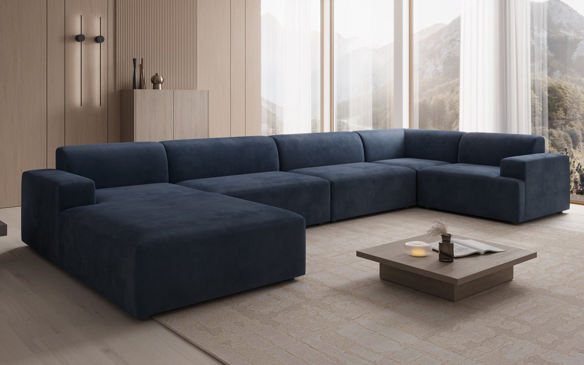 Designer Sofa Monza U XXL a Samt