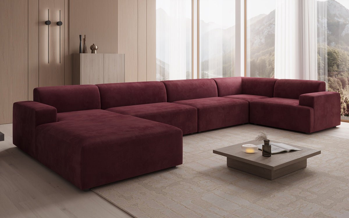 Designer Sofa Monza U XXL a Samt