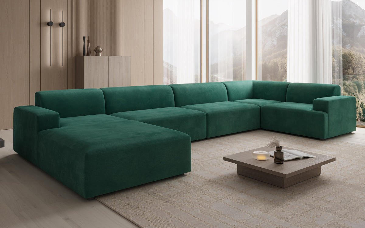 Designer Sofa Monza U XXL a Samt