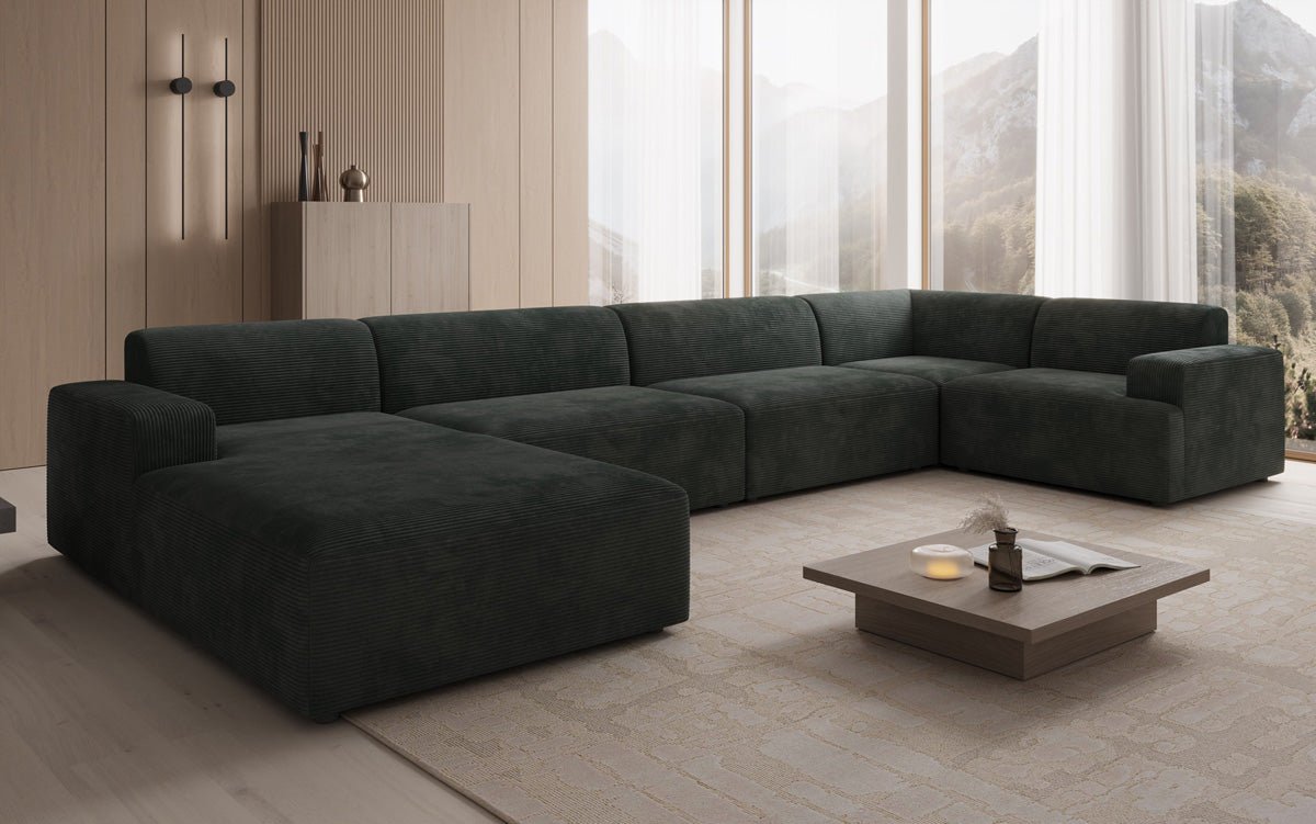 Designer Sofa Monza U XXL in Cord