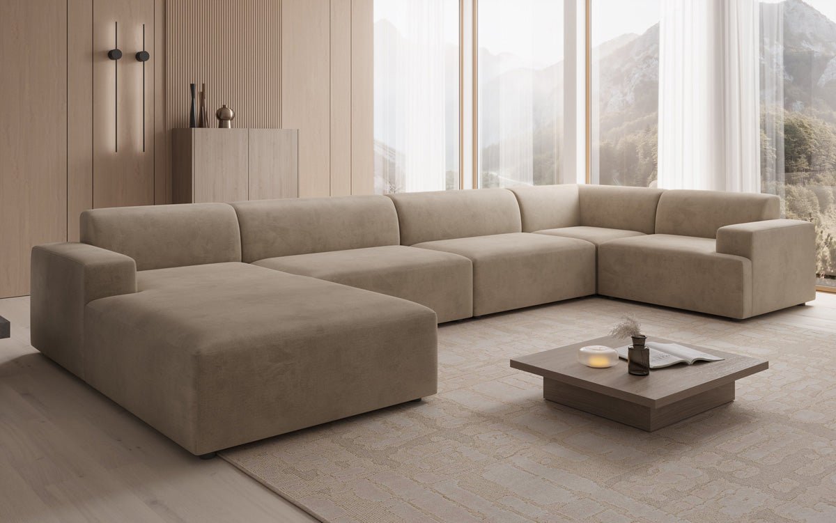 Designer Sofa Monza U XXL a Samt