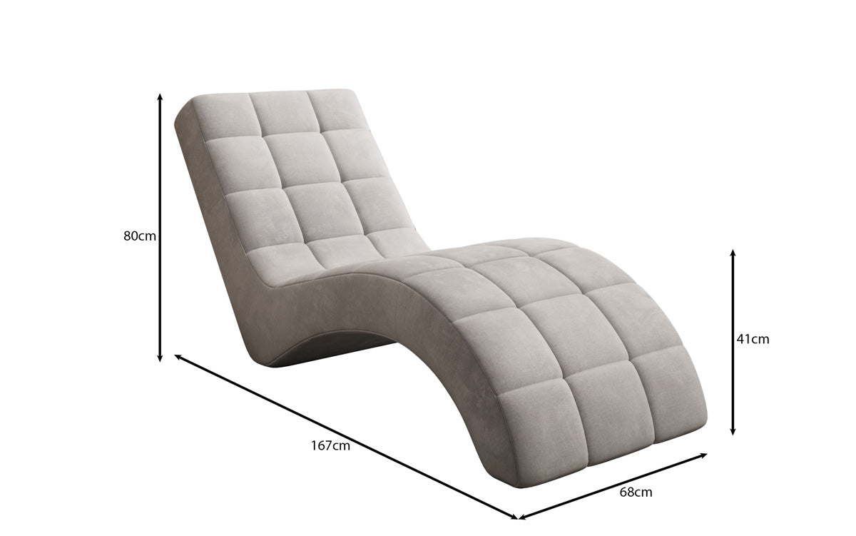 Designer Relax-Liege Nela in Samt