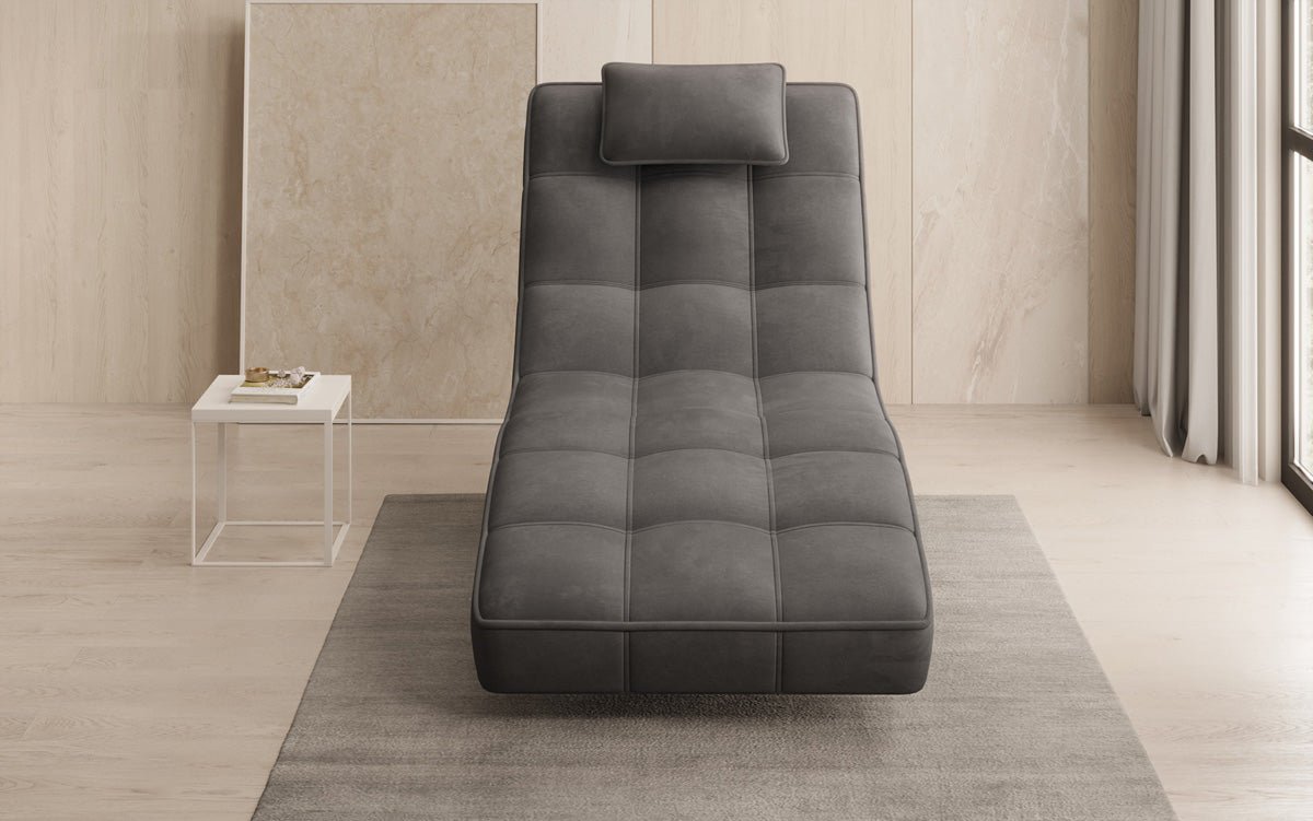 Designer Relax-Liege Livara Samt mat Dréifunktioun