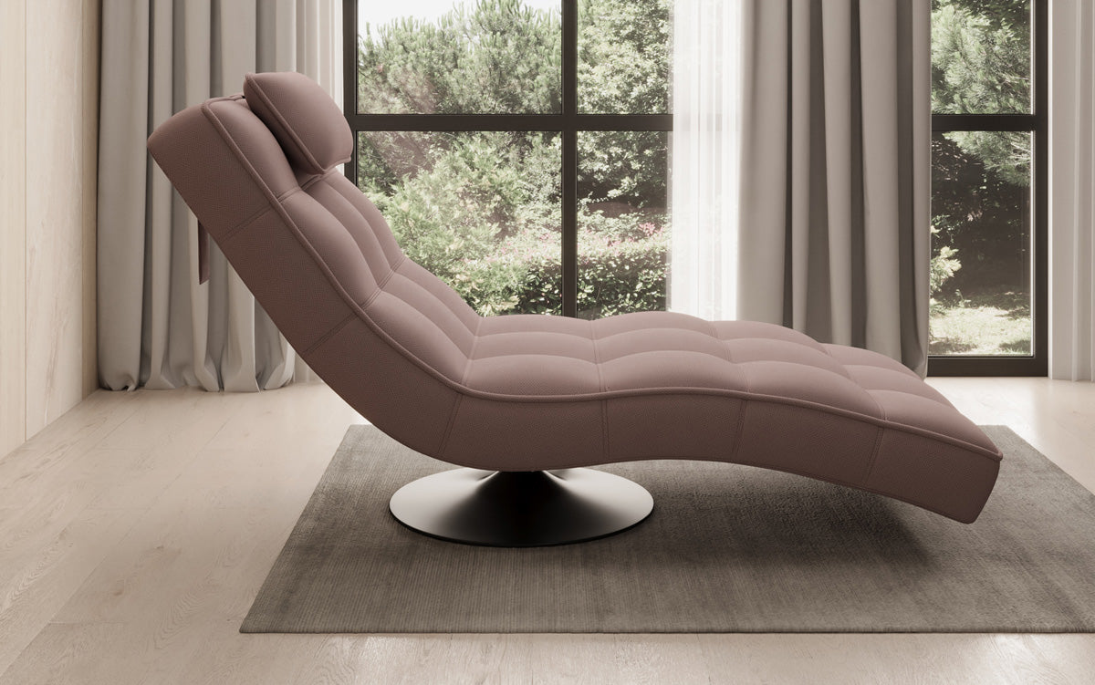 Designer Relax-Liege Livara Stoff mit Drehfunktion