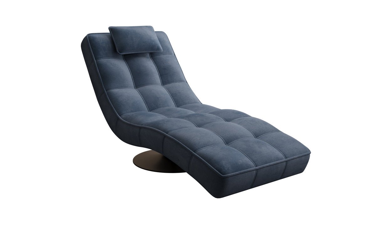 Designer Relax-Liege Livara Samt mat Dréifunktioun