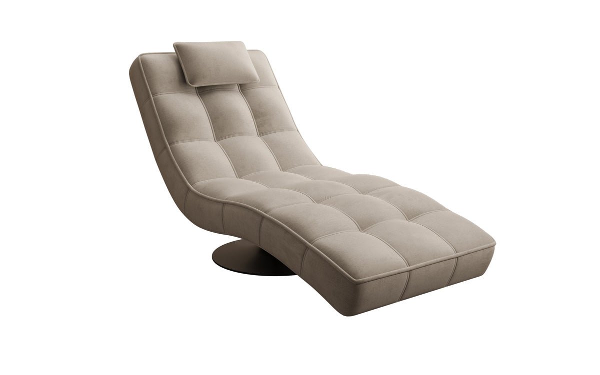 Designer Relax-Liege Livara Samt mat Dréifunktioun