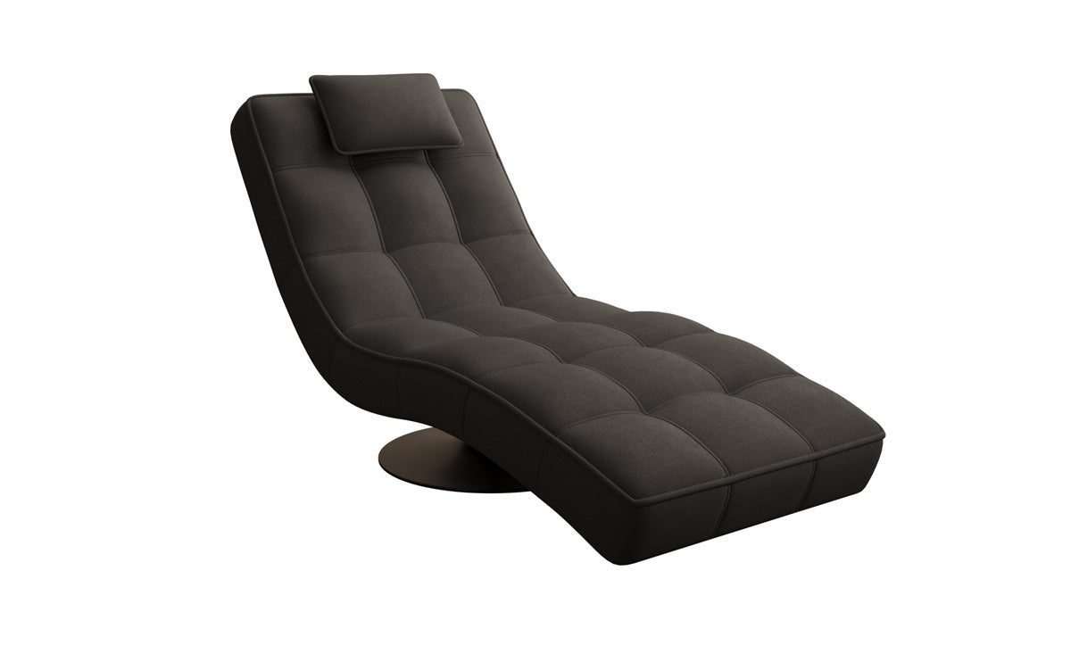 Designer Relax-Liege Livara Stoff mit Drehfunktion