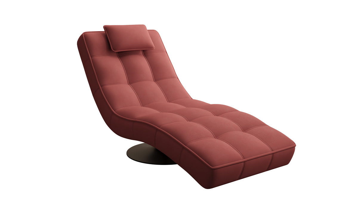 Designer Relax-Liege Livara Stoff mit Drehfunktion