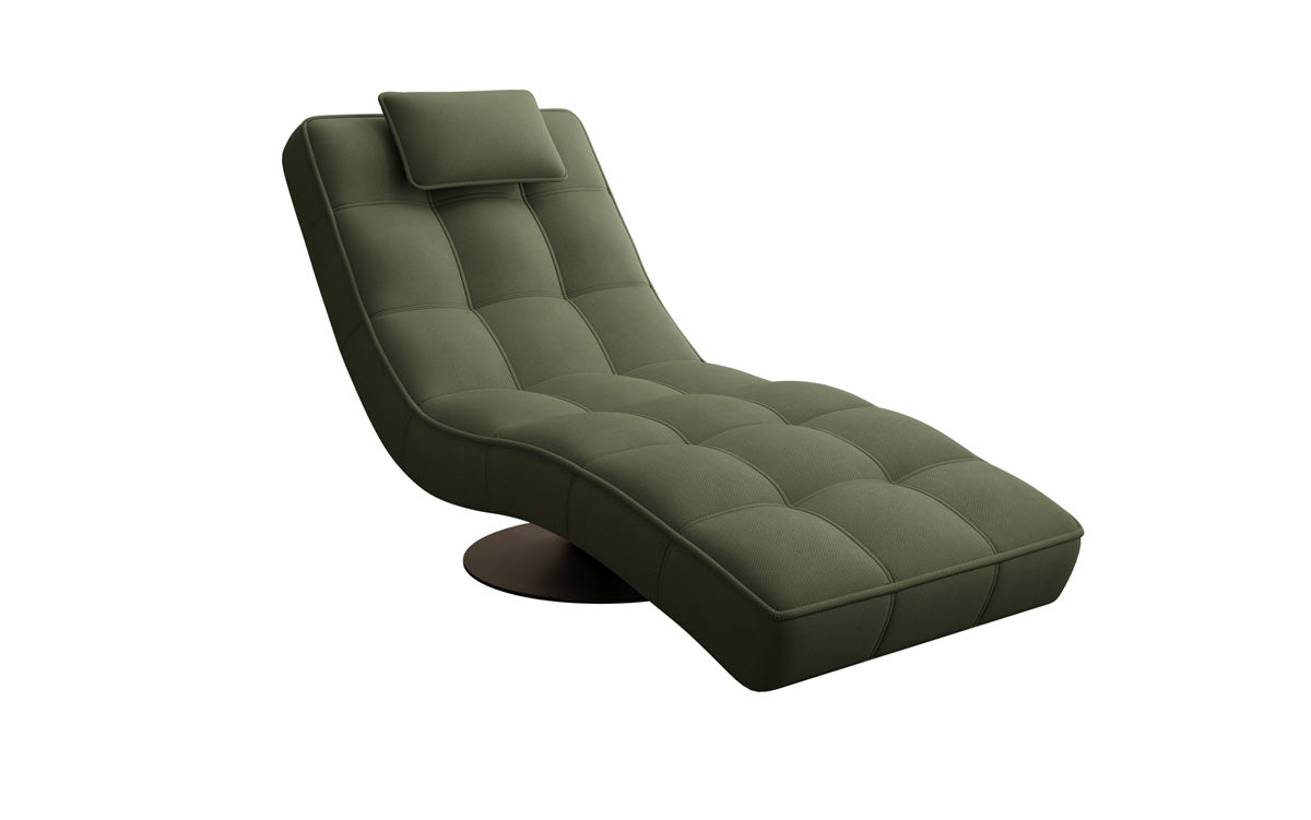 Designer Relax-Liege Livara Stoff mit Drehfunktion
