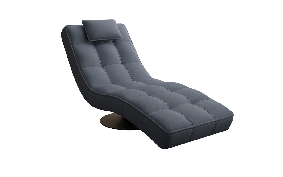 Designer Relax-Liege Livara Stoff mit Drehfunktion