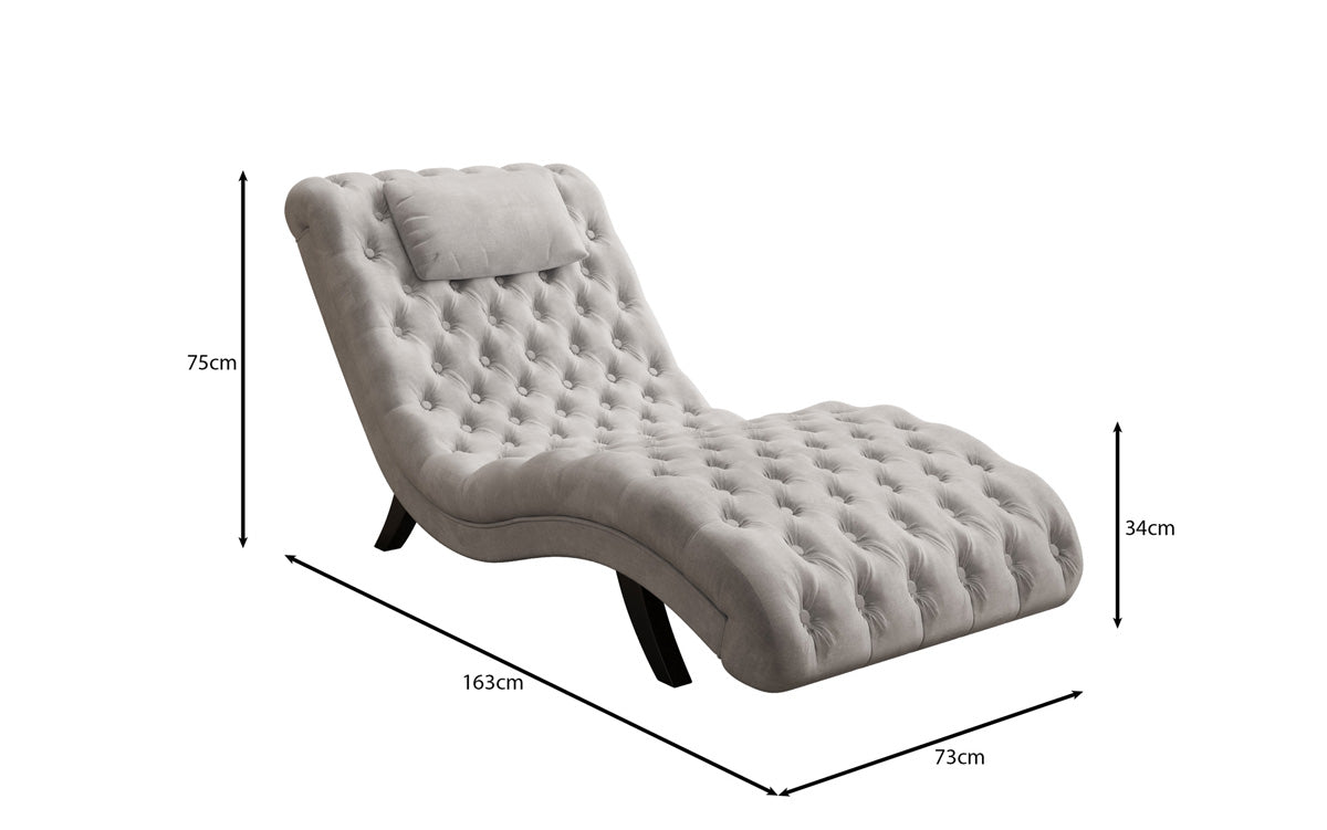 Designer Relax-Liege Elarion in Samt