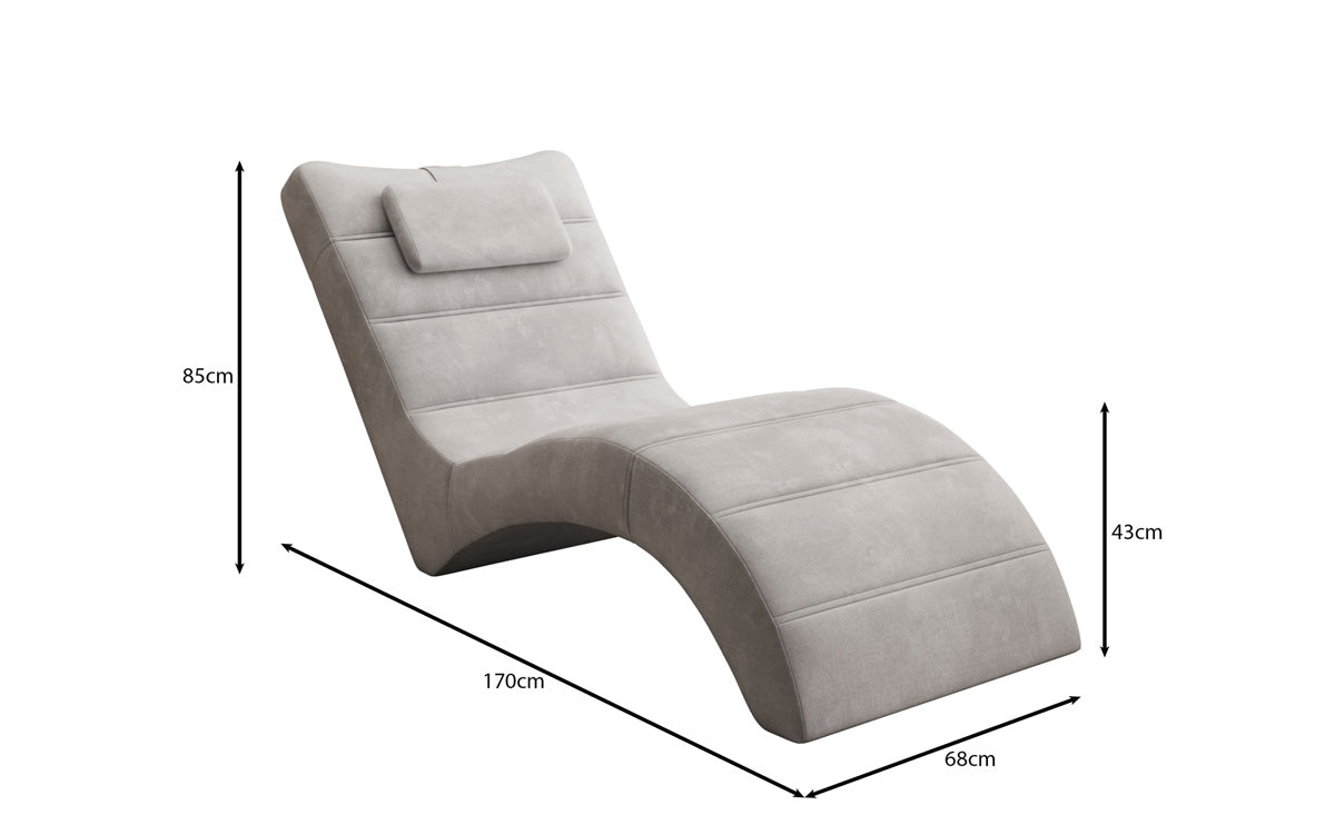 Designer Relax-Liege Leon in Samt