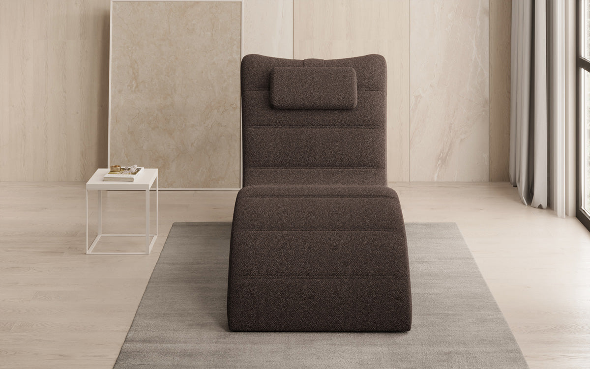 Designer Relax-Liege Leon in Bouclé