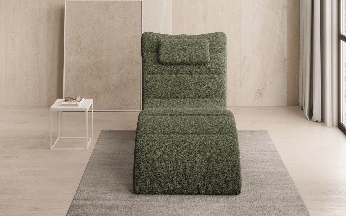 Designer Relax-Liege Leon in Bouclé