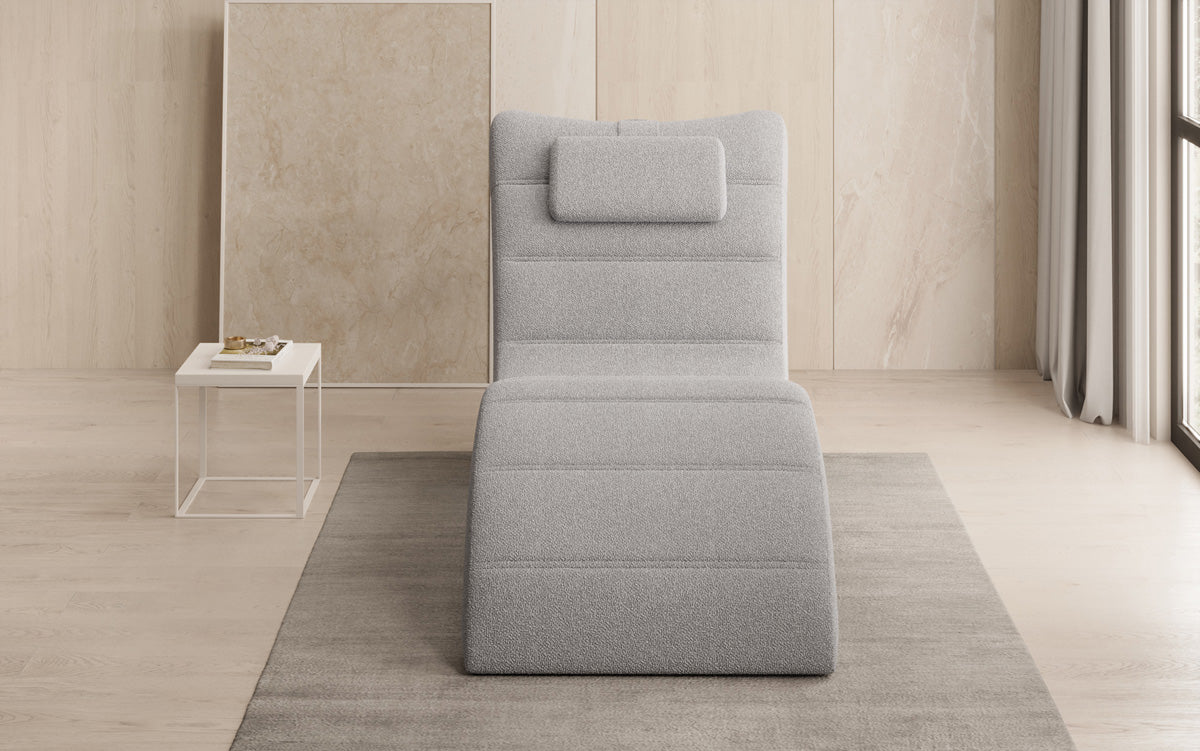 Designer Relax-Liege Leon in Bouclé