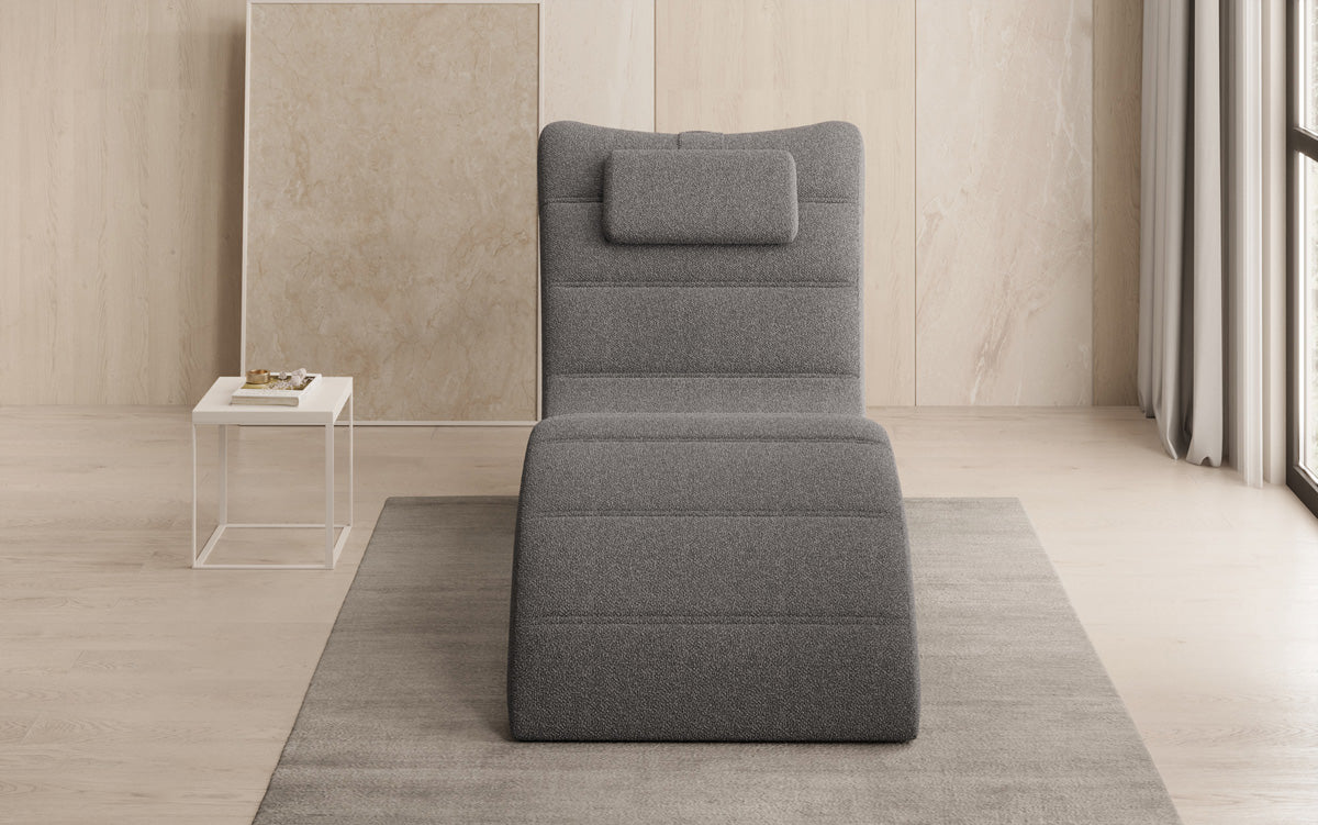 Designer Relax-Liege Leon in Bouclé