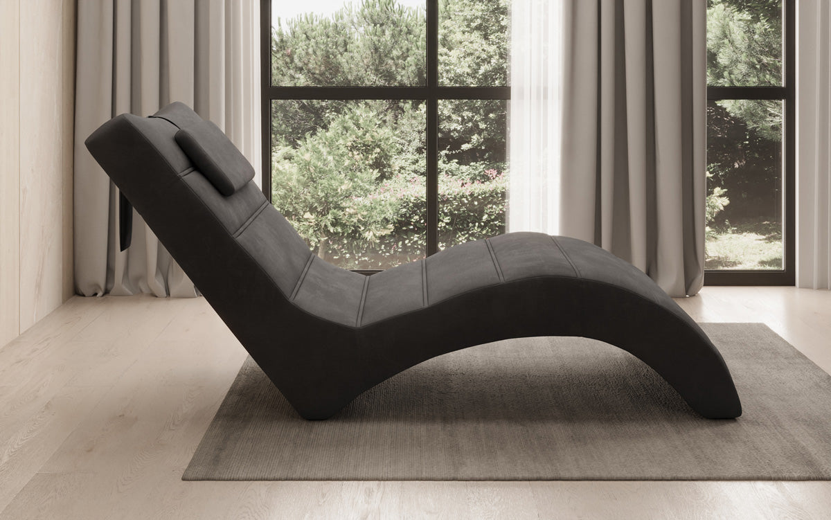 Designer Relax-Liege Leon in Samt