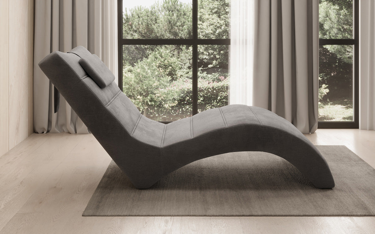 Designer Relax-Liege Leon in Samt