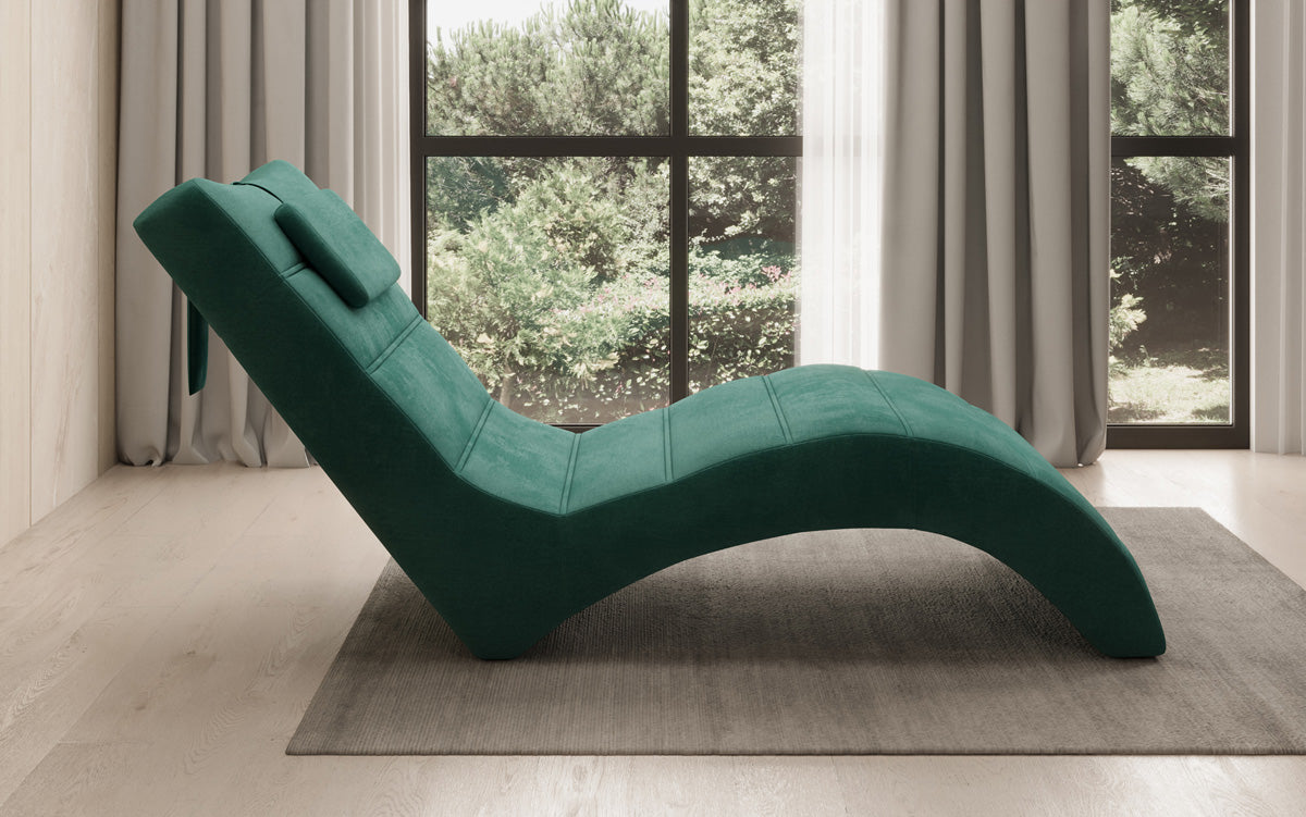 Designer Relax-Liege Leon in Samt