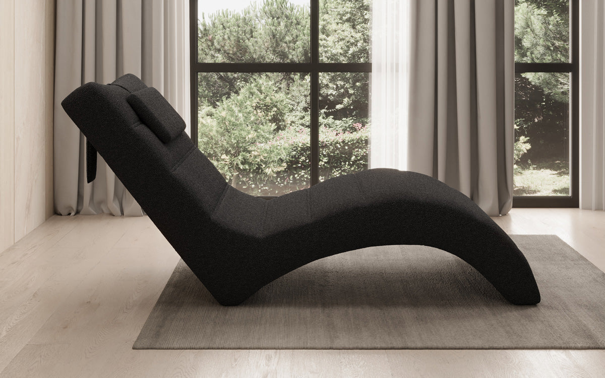 Designer Relax-Liege Leon in Bouclé