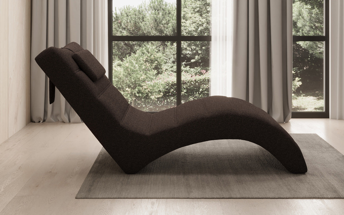 Designer Relax-Liege Leon in Bouclé