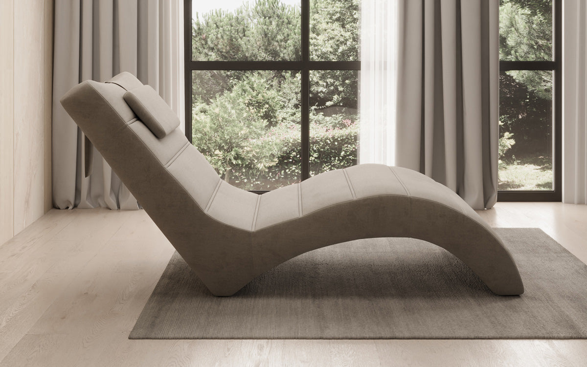 Designer Relax-Liege Leon in Samt