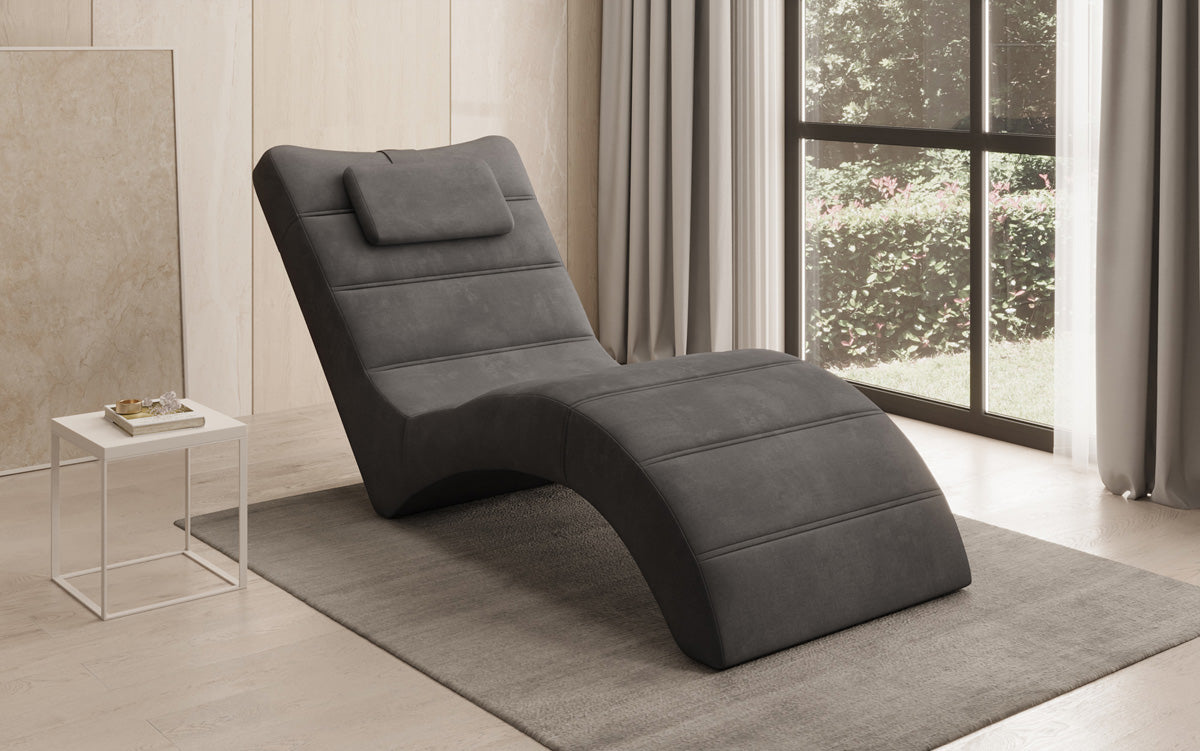Designer Relax-Liege Leon in Samt