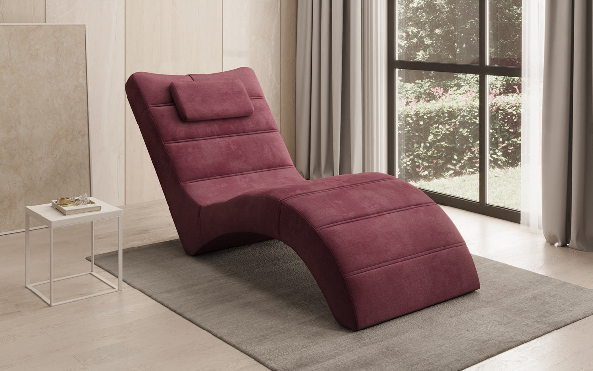 Designer Relax-Liege Leon in Samt