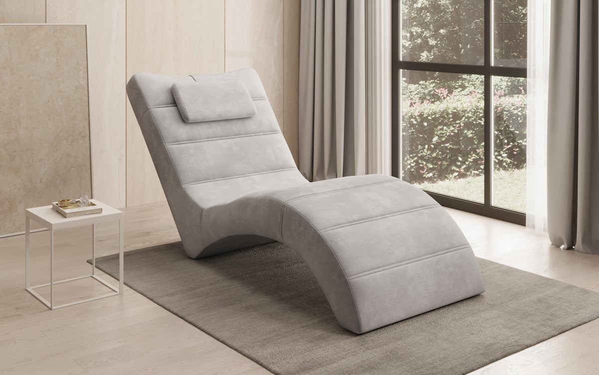 Designer Relax-Liege Leon in Samt