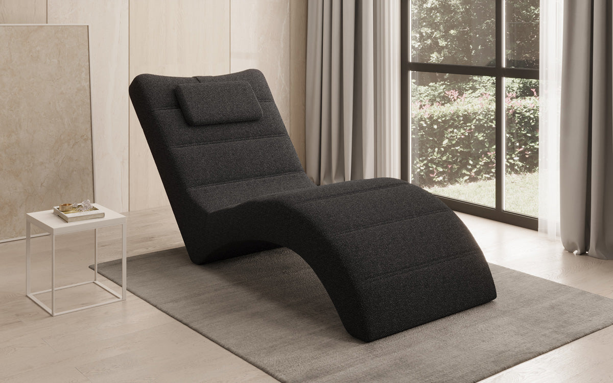 Designer Relax-Liege Leon in Bouclé