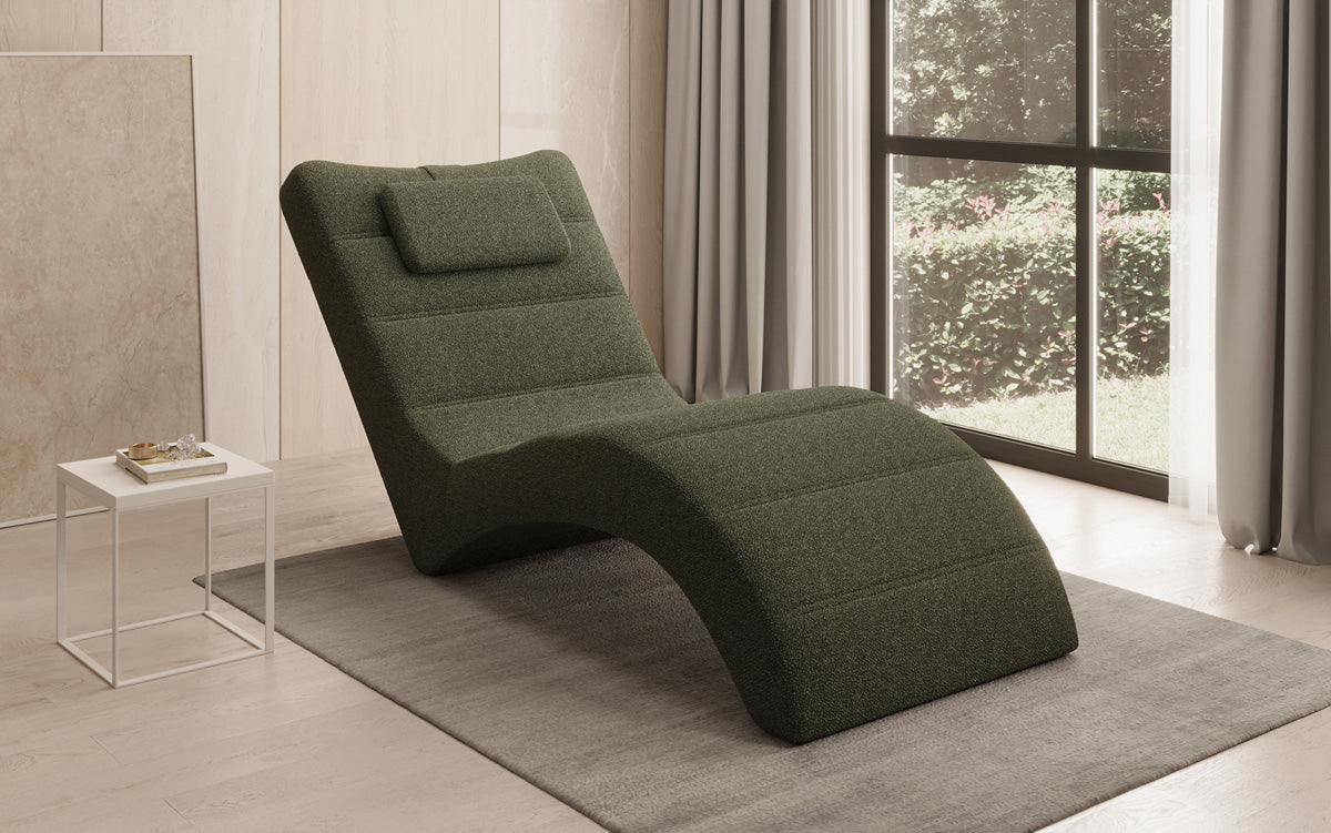 Designer Relax-Liege Leon in Bouclé