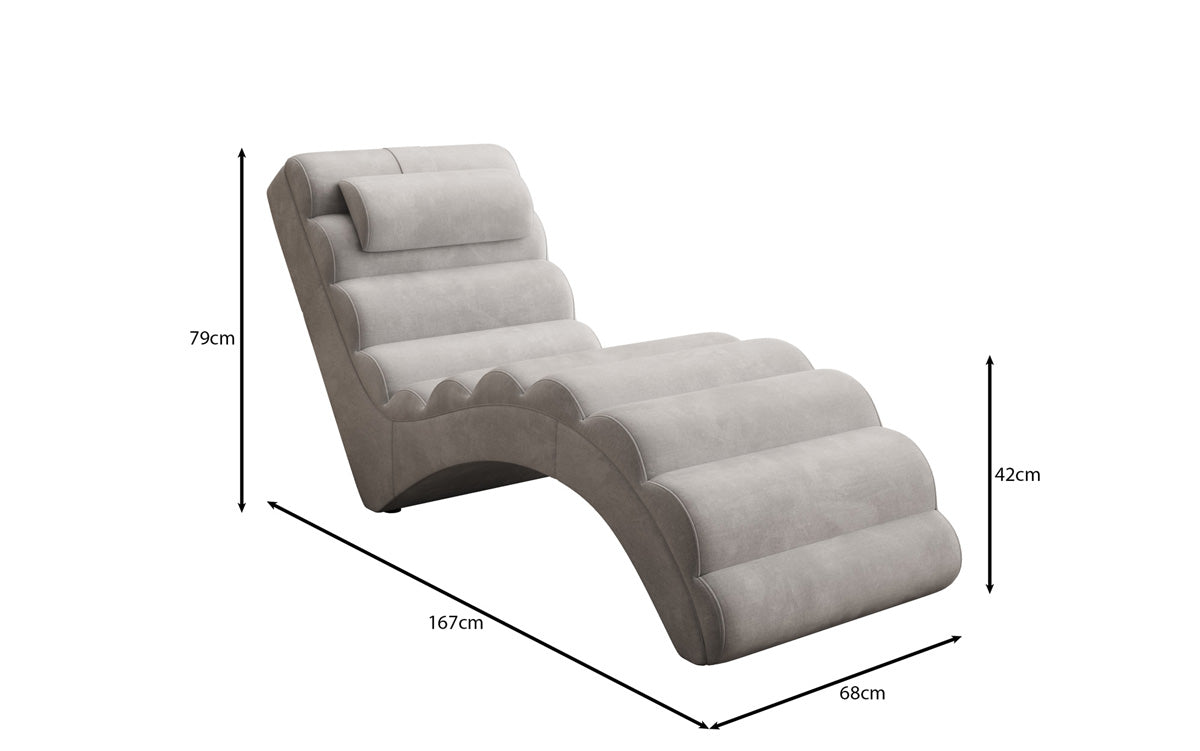 Designer Relax-Liege Malina in Samt