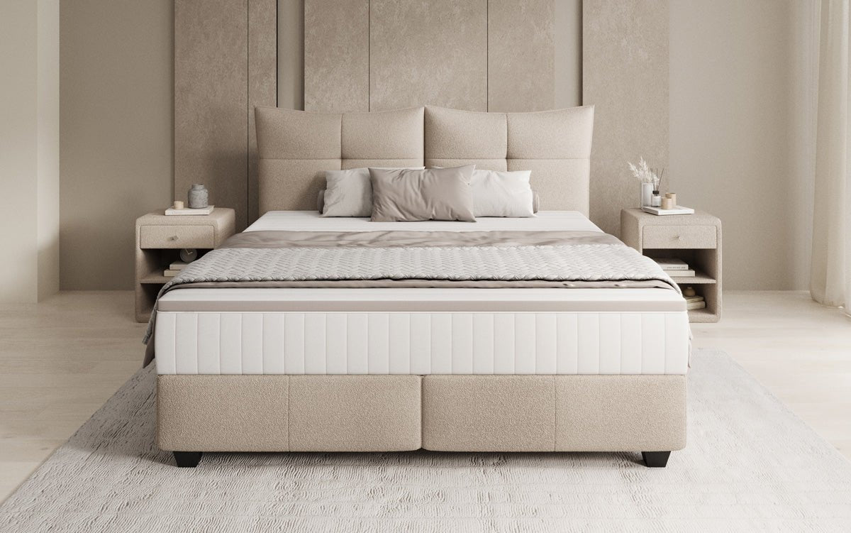 Boxspringbett Veyora a Bouclé