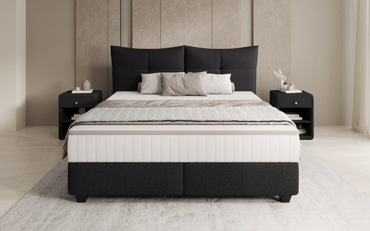 Boxspringbett Veyora a Bouclé