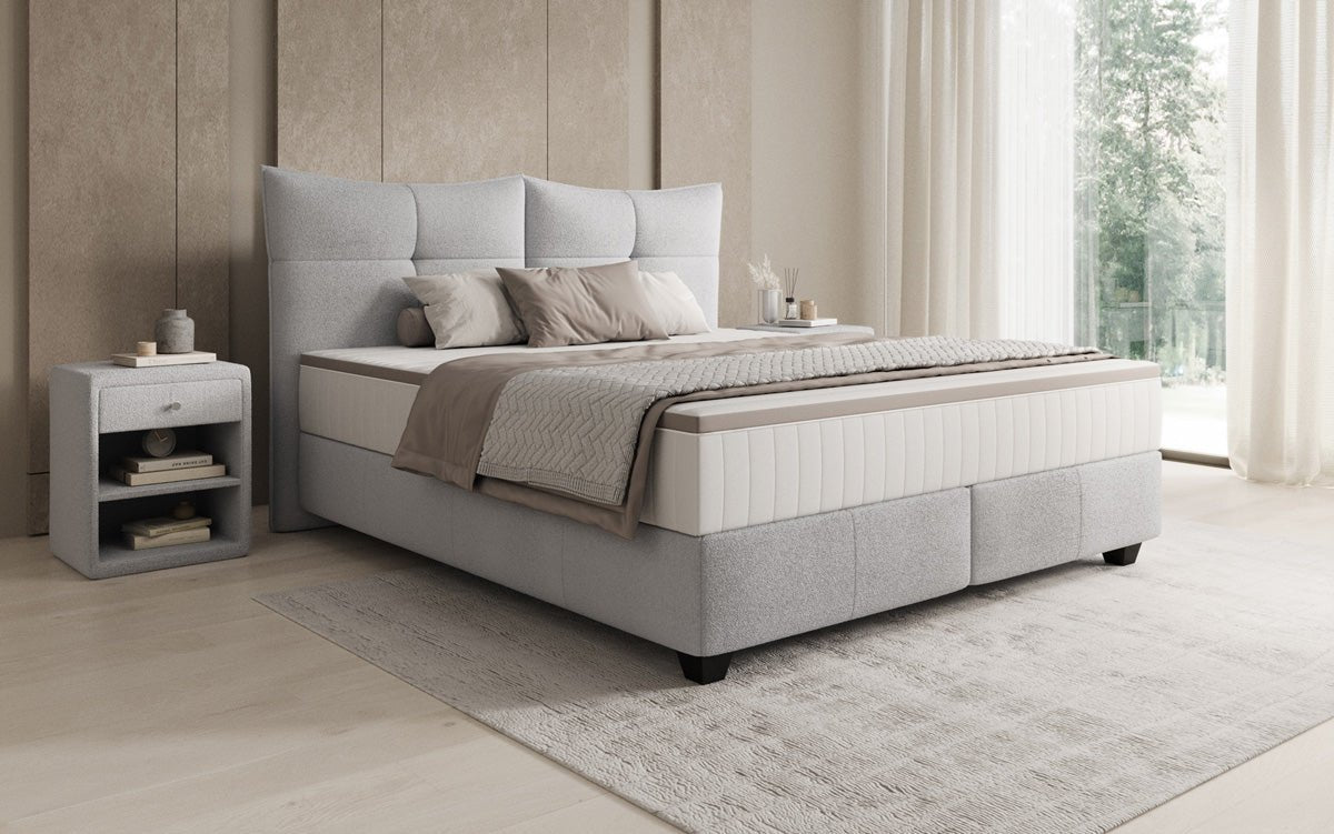 Boxspringbett Veyora a Bouclé