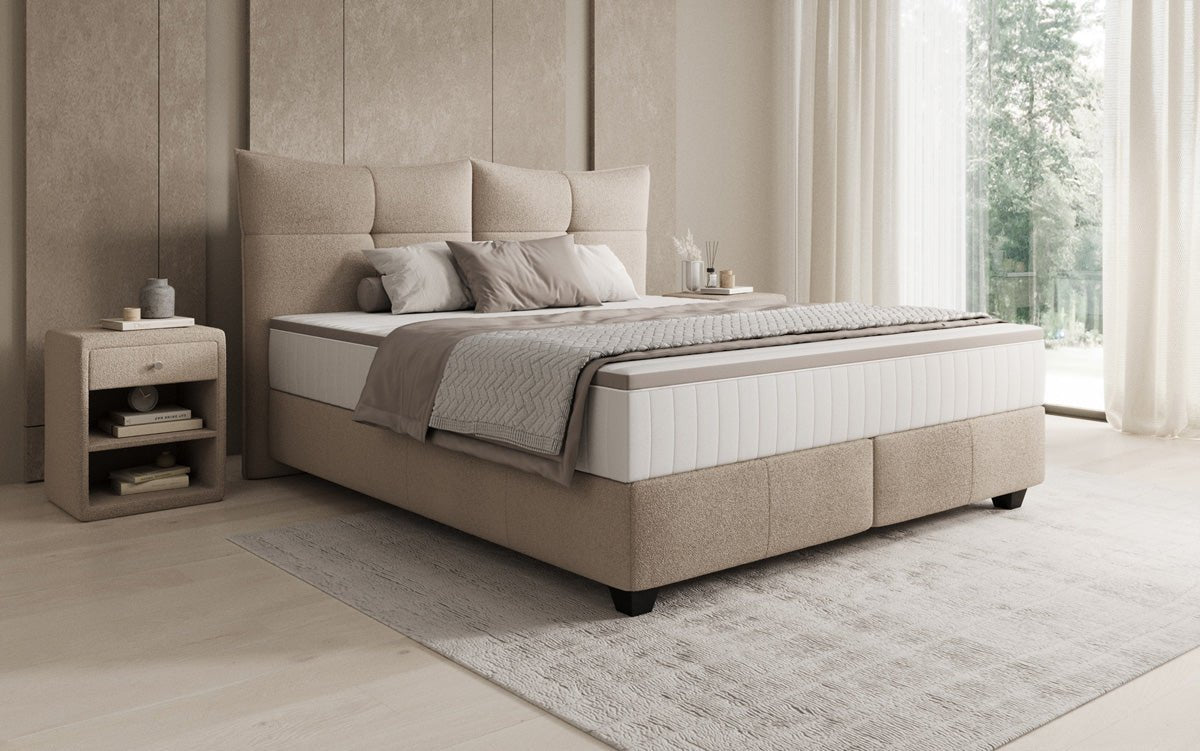 Boxspringbett Veyora a Bouclé
