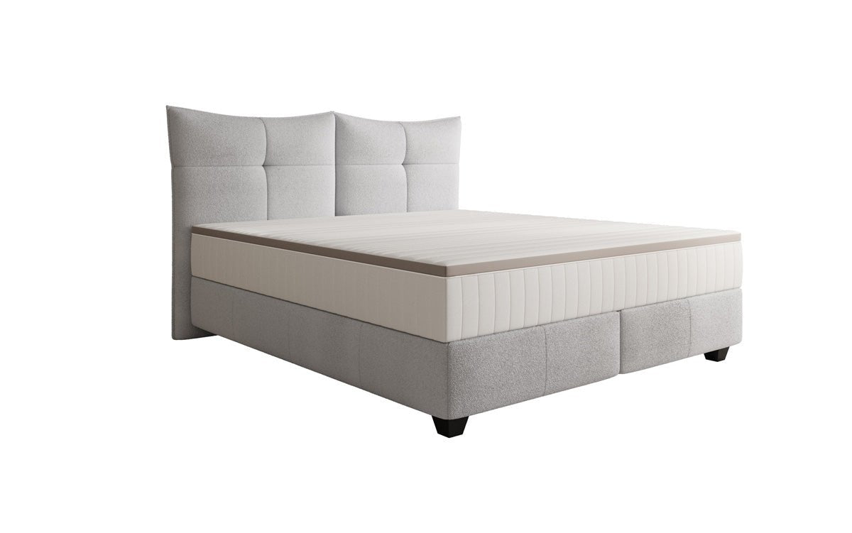 Boxspringbett Veyora a Bouclé