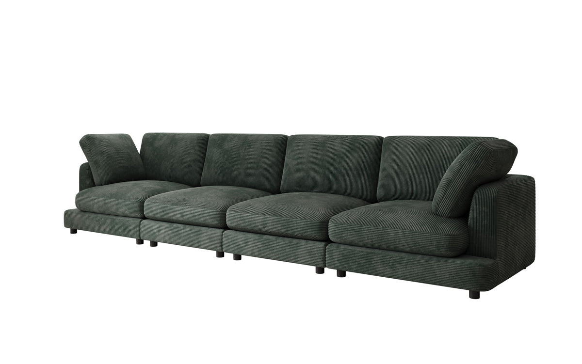 Designer 4-Sëtz Sofa Thalessa am Cord