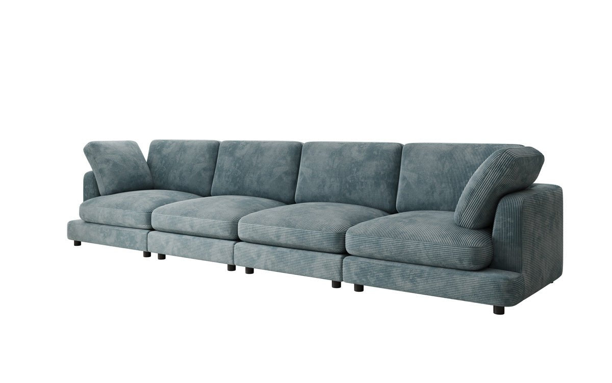 Designer 4-Sëtz Sofa Thalessa am Cord